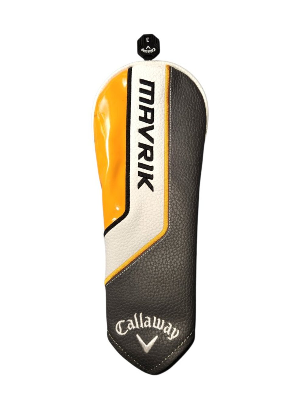 Callaway MAVRIK Fairway Wood Headcover Head Cover Orange Gray Adjustable Tag